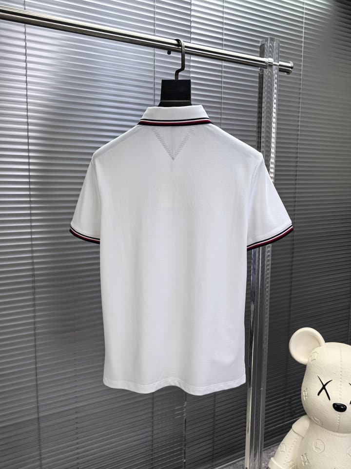Moncler Embroidered Logo Pique Cotton Polo Shirt – Spring/Summer Collection – 2026SS in Black