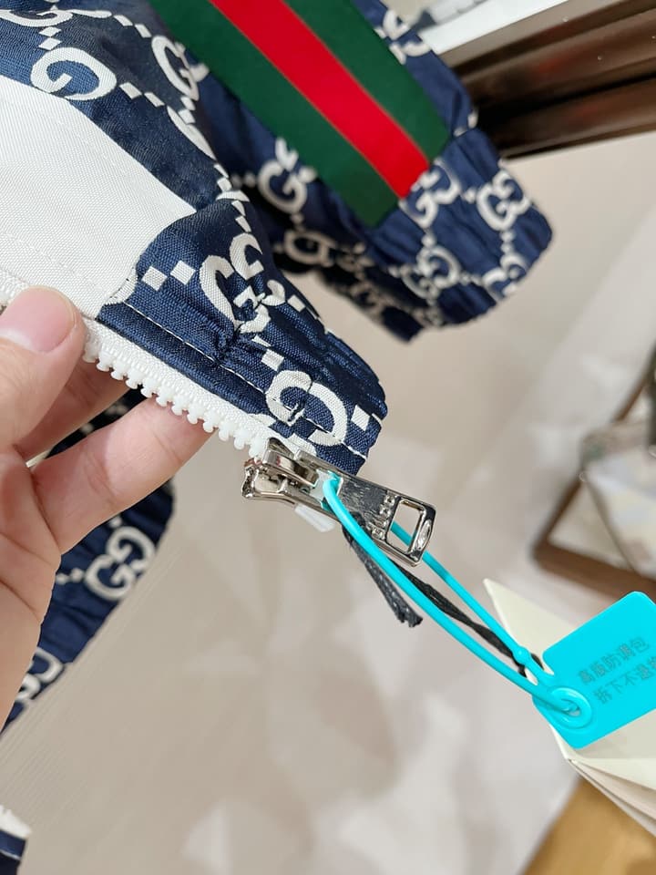 Gucci New Collection Runway Jacket in White And Navy Checkered
