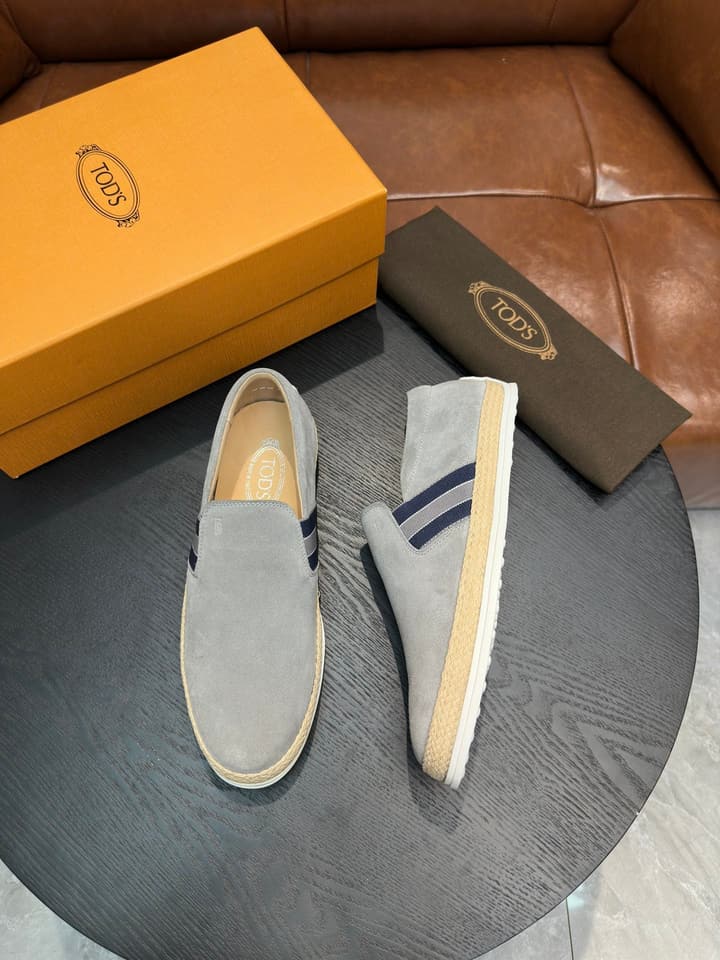Tod's Suede Pebble-Sole Loafers