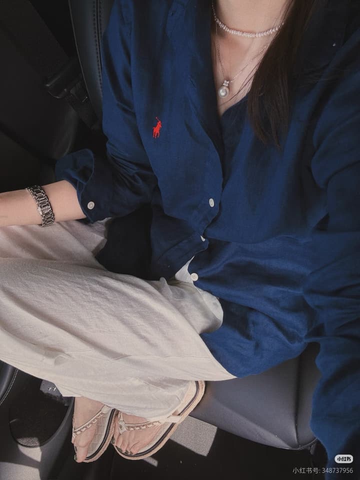 Ralph Lauren Pony Logo Linen Shirt – Spring/Summer Collection in Black