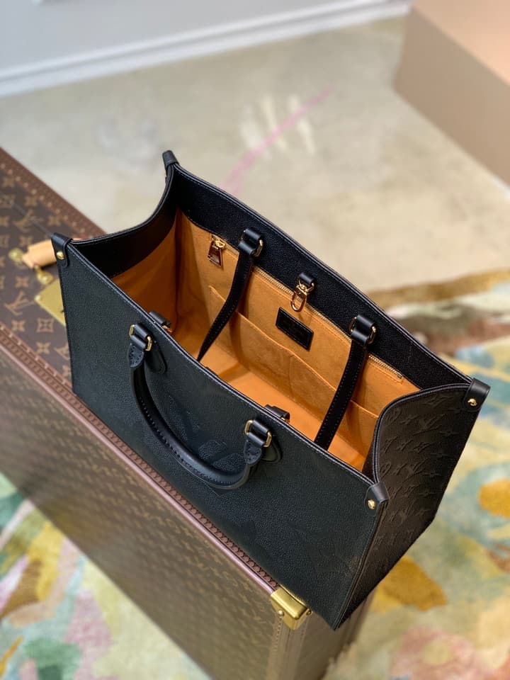 Louis Vuitton Onthego Monogram Tote Bag in Black Monogram Empreinte