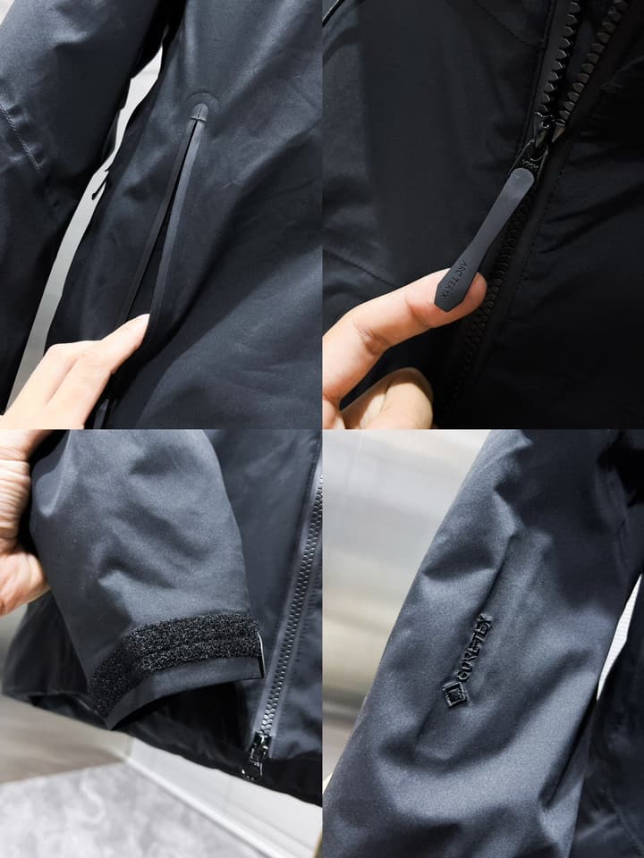Arc'teryx Classic Hard Shell Down Ski Jacket in Dark Gray Shell