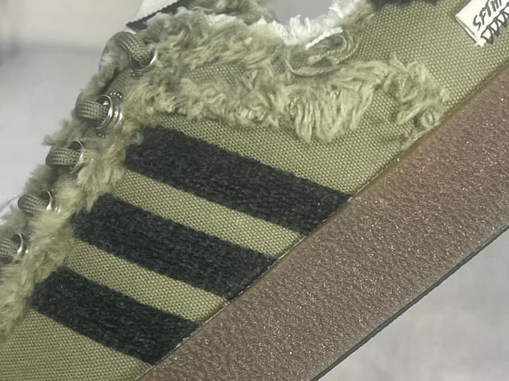 Adidas Originals x Song For The Mute Campus 80S Distressed Canvas Shell-Toe Sneakers in Distressed Olive Green 1