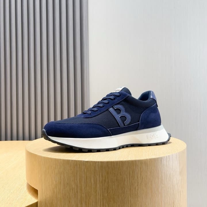 Boss Men's Lightweight Sneakers – New Collection in Black