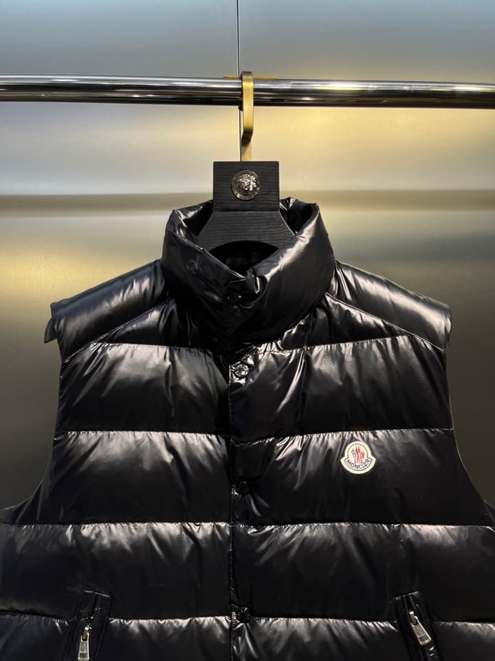 Moncler Unisex Down Vest in Gold