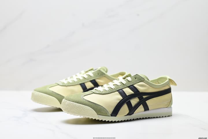 Onitsuka Tiger Mexico 66 Deluxe Nippon Made Sneakers in Beige With Taupe Stripes