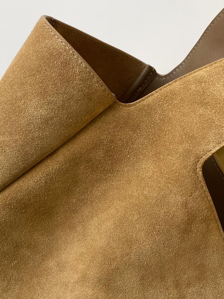 Saint Laurent BEA Deerskin Tote Bag in Antique Gold