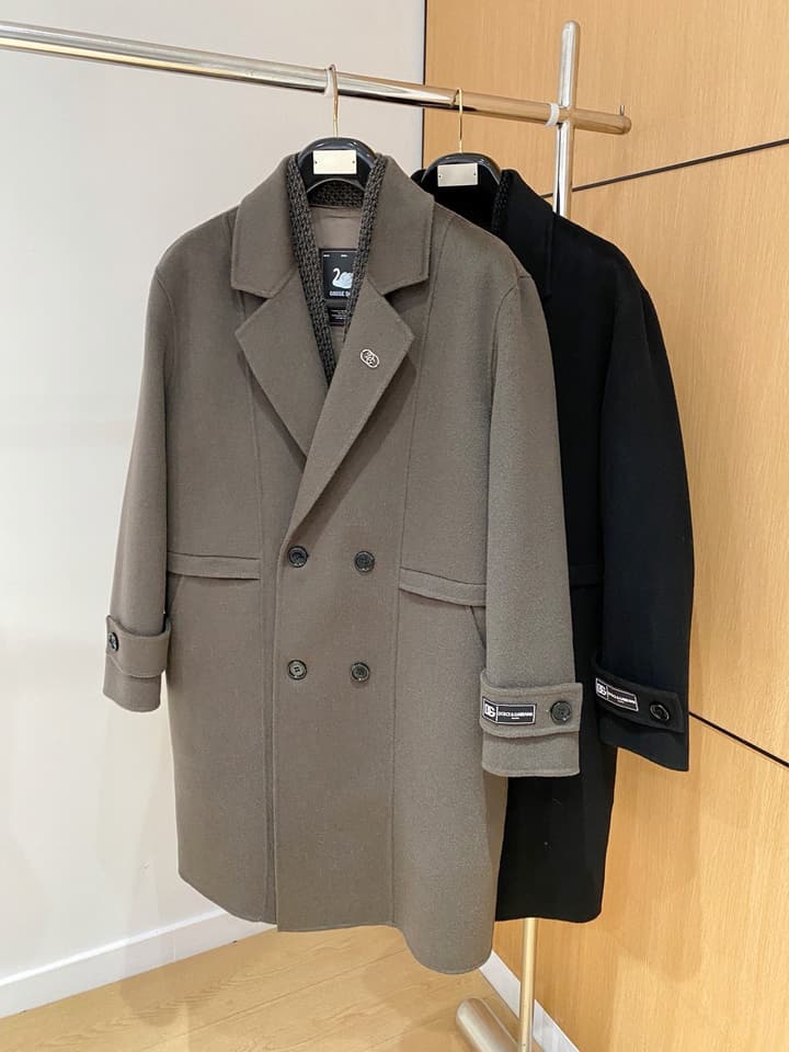 Dolce & Gabbana Men's Wool Kensington Coat – 2025FW in Classic Black