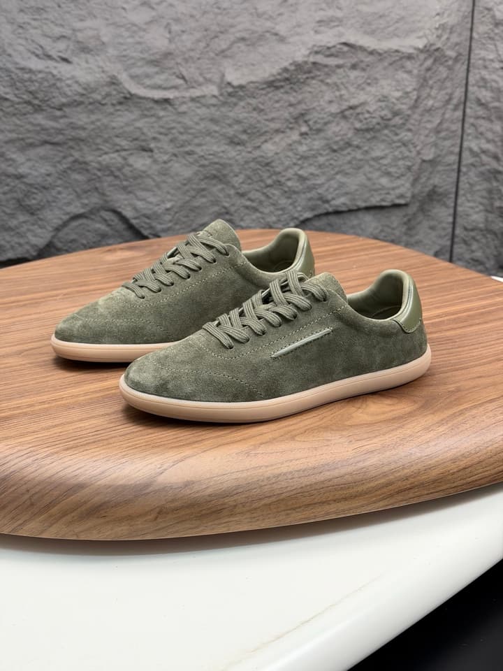 Zegna Old Money Suede Casual Sneakers