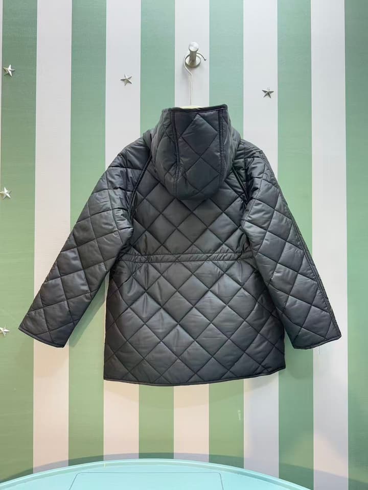 Burberry Mid-Length Puffer Jacket – Kids Collection – 25AW in Dark Charcoal Quilted Jacket