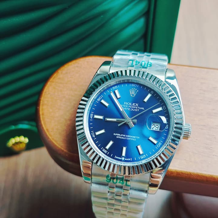 Rolex Datejust 41mm Blue Dial Oystersteel Watch
