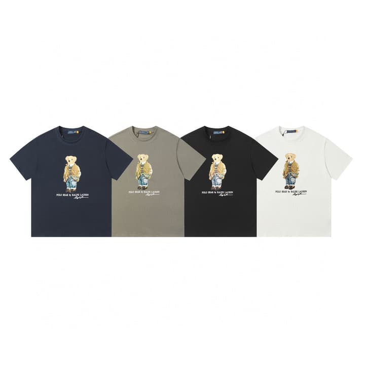 Ralph Lauren Classic Bear Print Crewneck T-Shirt in Black