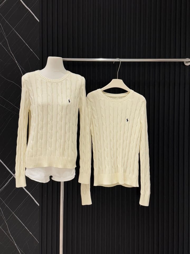 Ralph Lauren Cable Knit Loose Fit Sweater in Bright Green