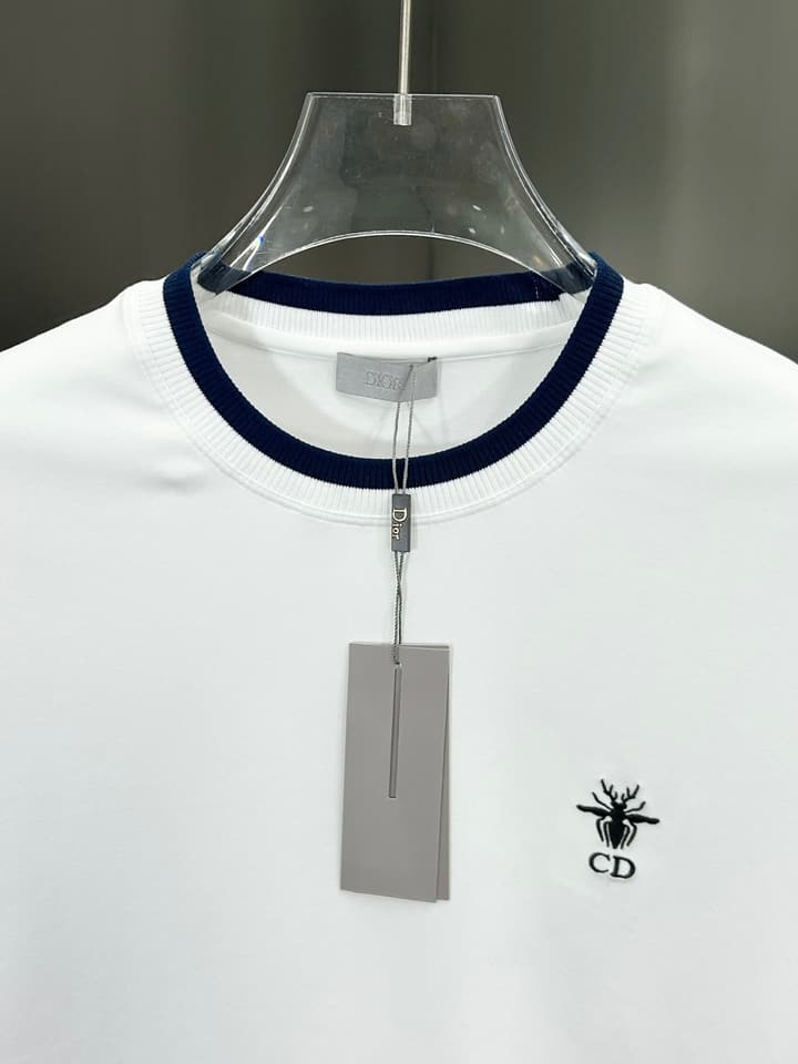 Dior 3D Logo High-Count Cotton T-Shirt – 2026SS in Black With Blue Graffiti Logo