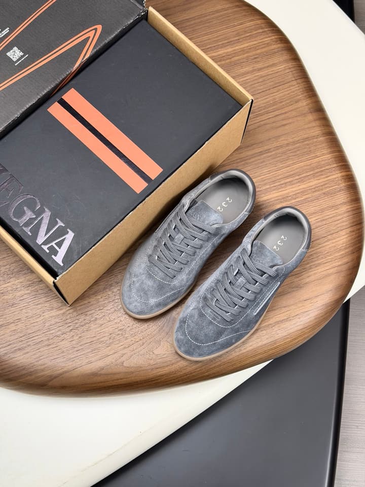 Zegna Old Money Suede Casual Sneakers