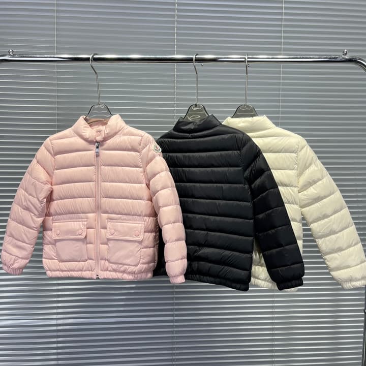 Moncler Kids Short Stand Collar Puffer Jacket – 25FW in Classic Black