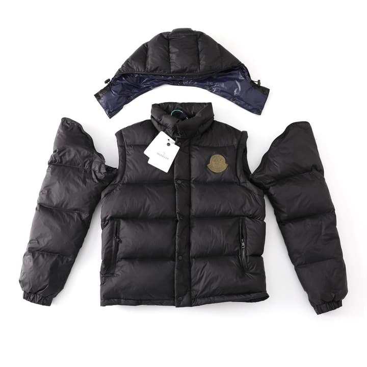 Moncler Cyclone Detachable Down Jacket – 2024FW in Black/Blue