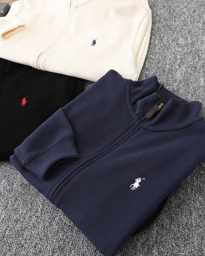 Ralph Lauren Old Money Full-Zip Sweatshirt – 25SS in Navy Blue