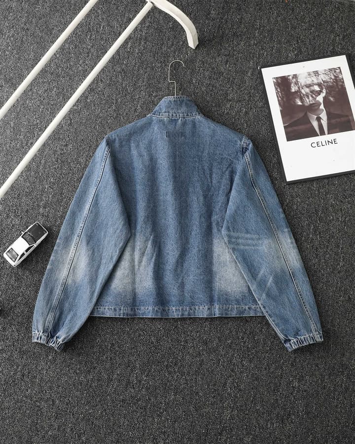 Ralph Lauren Washed Denim Jacket – 2025 Fall Collection in Classic Blue Denim
