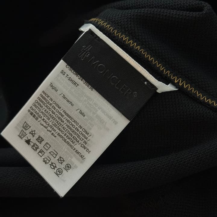 Moncler Logo Cotton Polo Shirt – 2026SS in Black