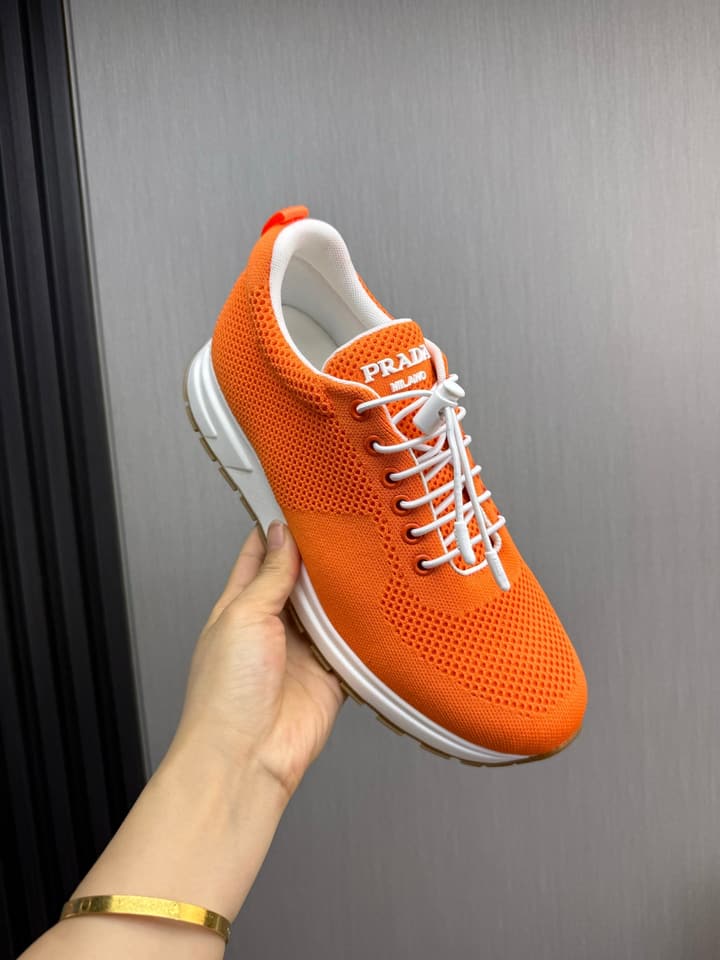 Prada Men's High-Quality Sneakers in Light Grey