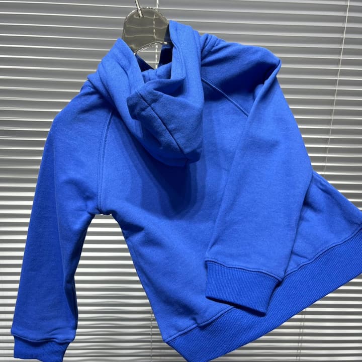 Ralph Lauren Embroidered Pony Terry Hooded Sweatshirt – Kids Collection in Bright Blue