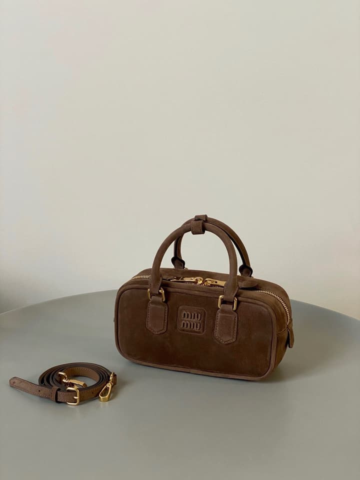 Miu Miu Suede Bowling Bag