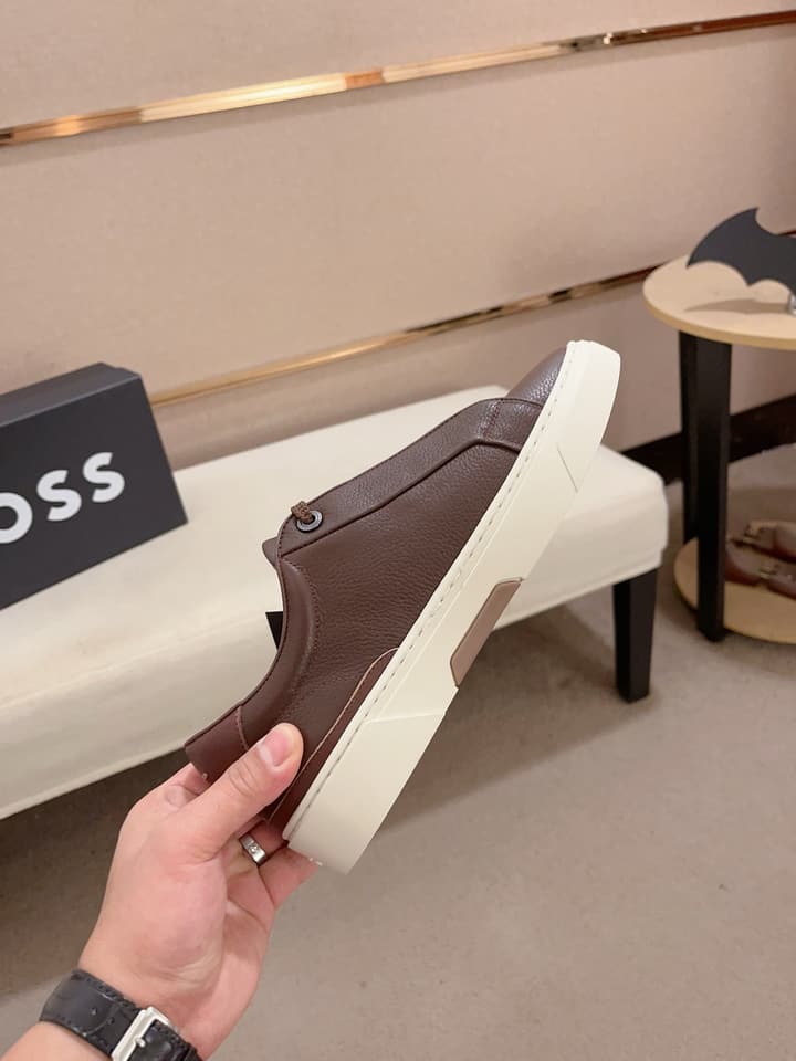 Boss Premium Casual Men's Sneakers in Black Monochromatic