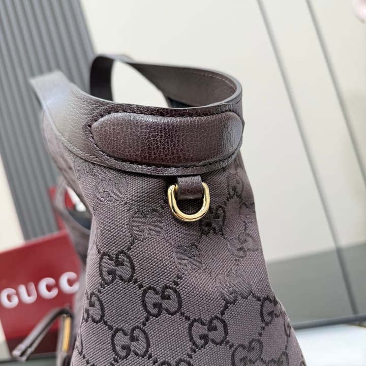 Gucci Giglio GG Canvas Tote Bag – 2026 Spring/Summer Collection in Dark Brown GG Canvas