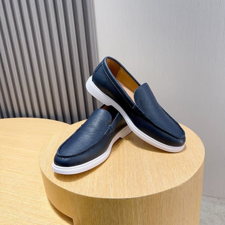Boss Men's Luxury Leather Loafers in Black Leather
