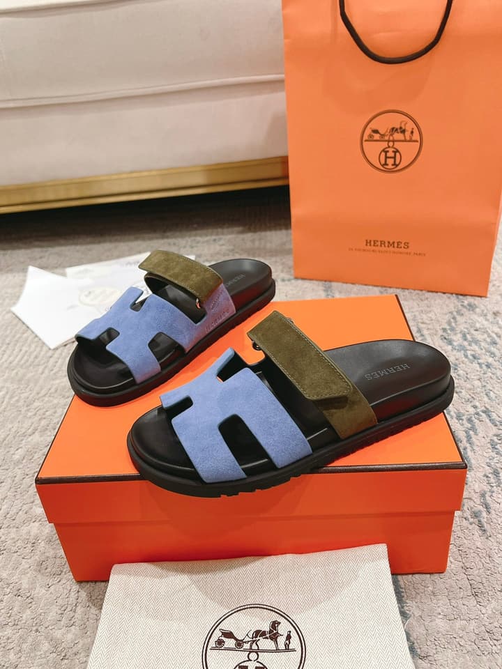 Hermès Chypre Leather Unisex Slides – 2023SS in Blush Pink
