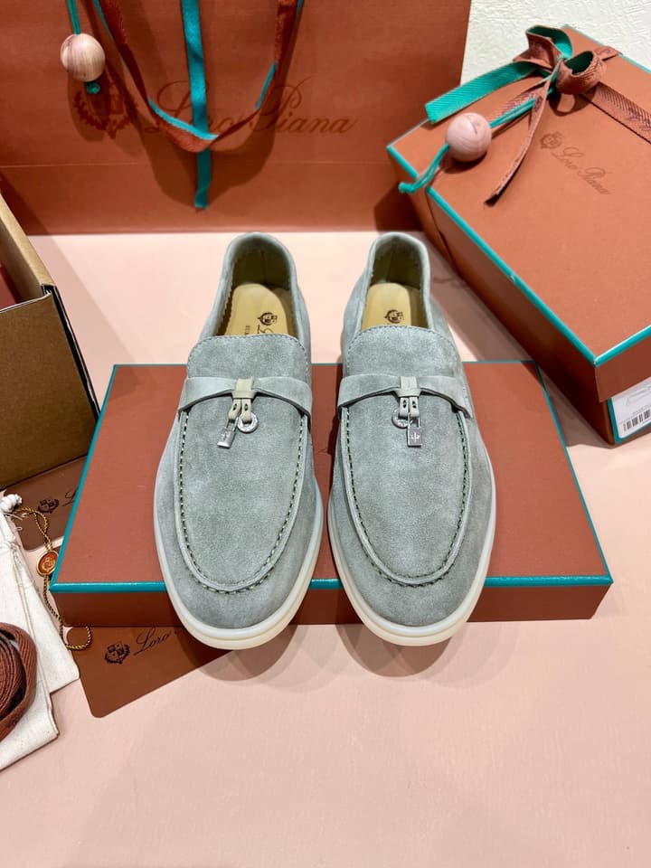 Loro Piana My Charms Classic Loafers in Nude