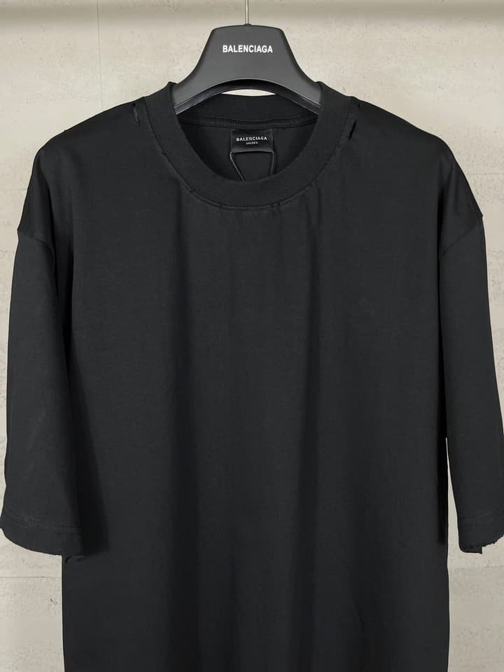 Balenciaga Paris Art Print Distressed T-Shirt – 25SS in Black