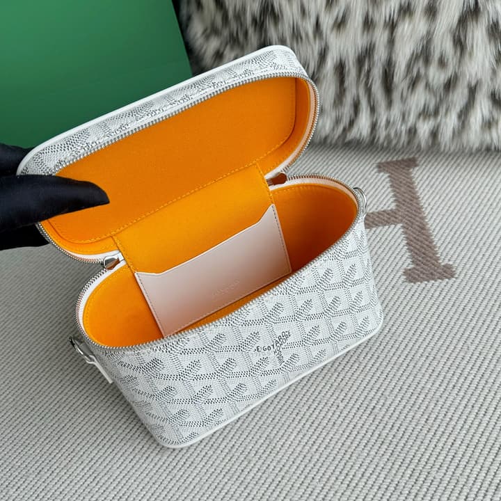 Goyard Muse Mini Vanity Case in Bright Orange Goyardine
