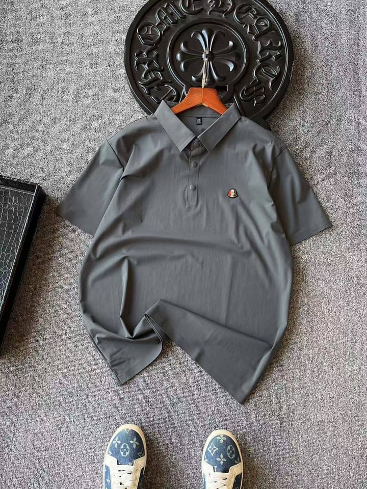 Moncler Seamless Ice Cotton Polo Shirt – 2024 Collection in Classic Black