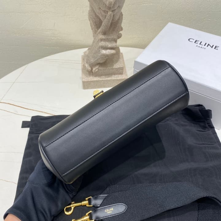 Celine Teen 16 Crossbody Bag in Black Leather
