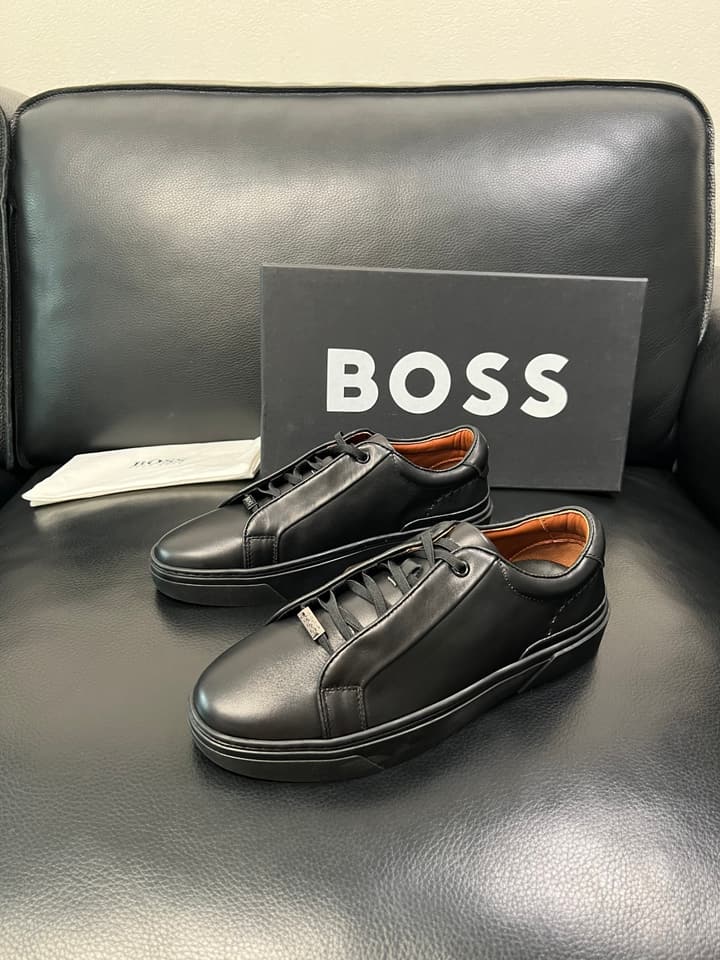 Boss Panelled Leather Sneakers
