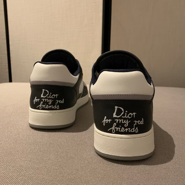 Dior B27 Uptown HYLTON NEL Limited Edition Low-Top Sneakers in White And Black
