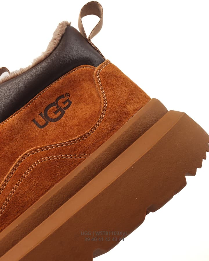 UGG Retro Low-Top Sneaker Boots in Rust Brown Suede