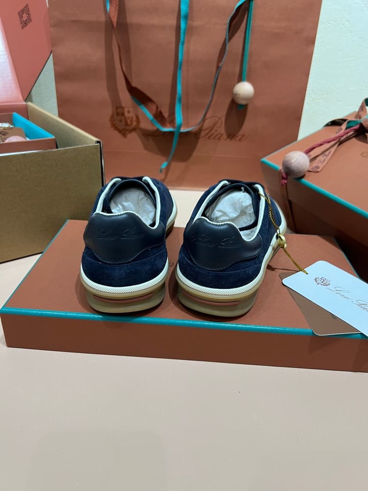 Loro Piana LP Tennis Walk Unisex Sneakers in Black Leather