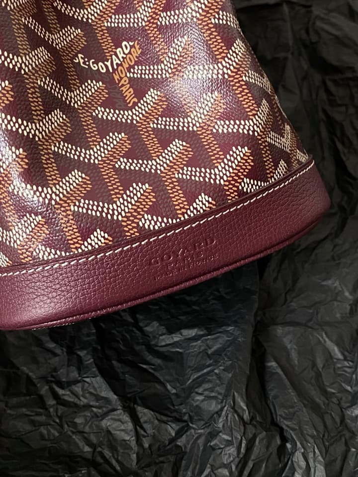 Goyard Petit Flot Mini Bucket Bag in Deep Wine Red