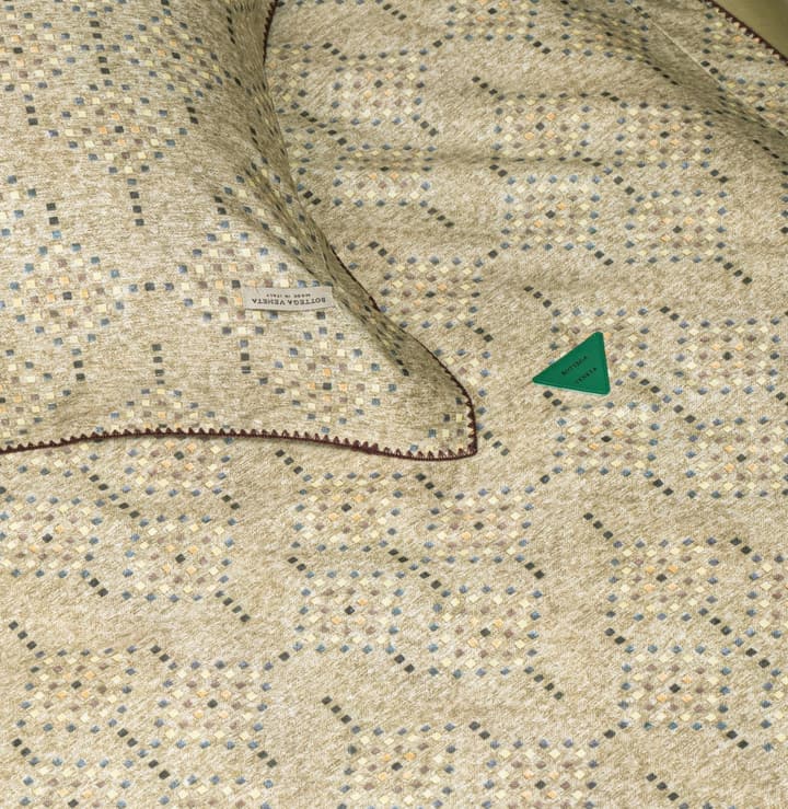 Bottega Veneta Home Collection Lava Woven Bed Set – Limited Edition in Khaki Yellow Woven Print