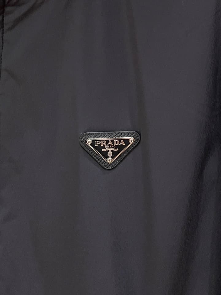 Prada Men's Detachable Hooded Re-Nylon Jacket – SS25 in Black Re-nylon Jacket