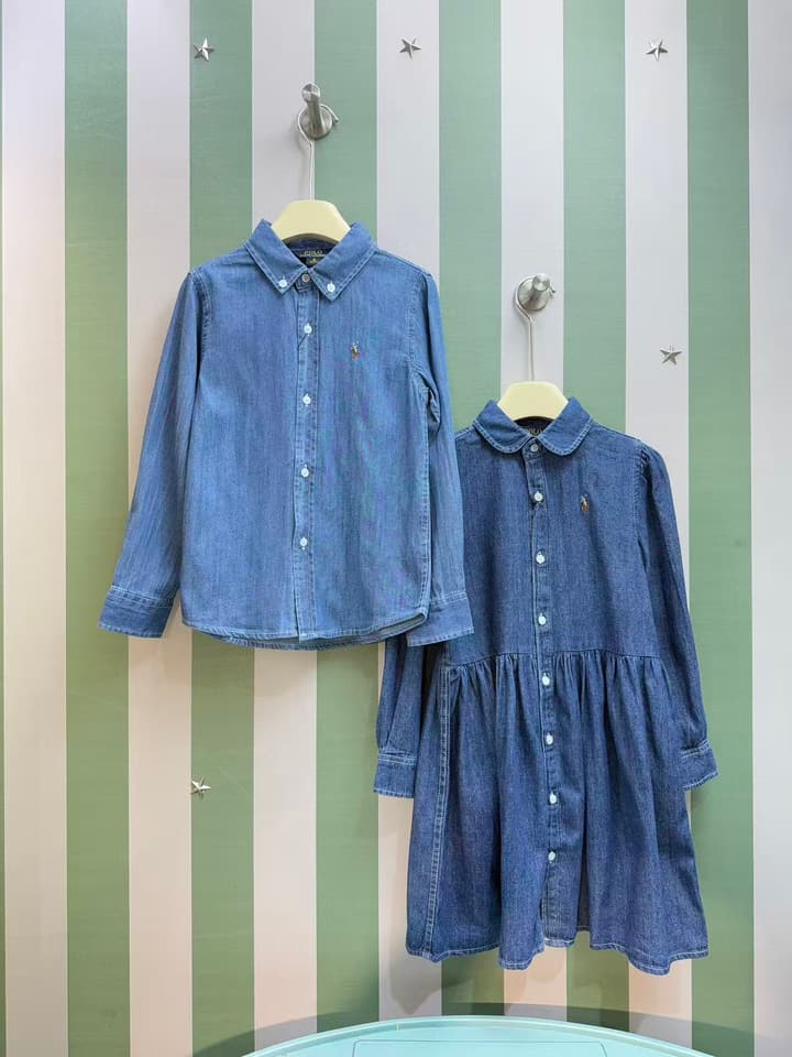 Ralph Lauren Polo Kids Denim Shirt – 2025SS in Light Blue Denim Shirt