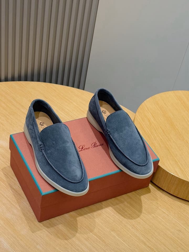 Loro Piana Italian Handmade Suede Loafers in Camel Brown Suede