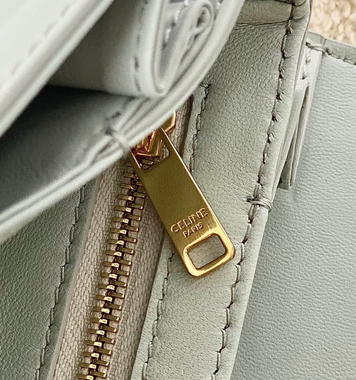 Celine Triomphe Box Calfskin Bag in Burnt Orange