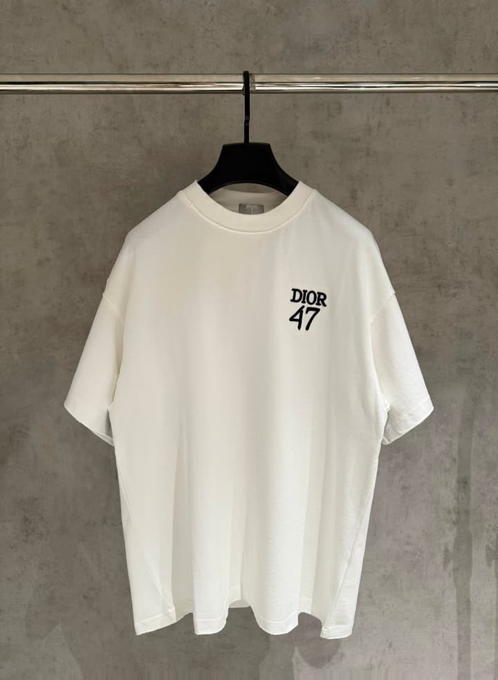 Dior Patch Embroidered Heavyweight T-Shirt in Black