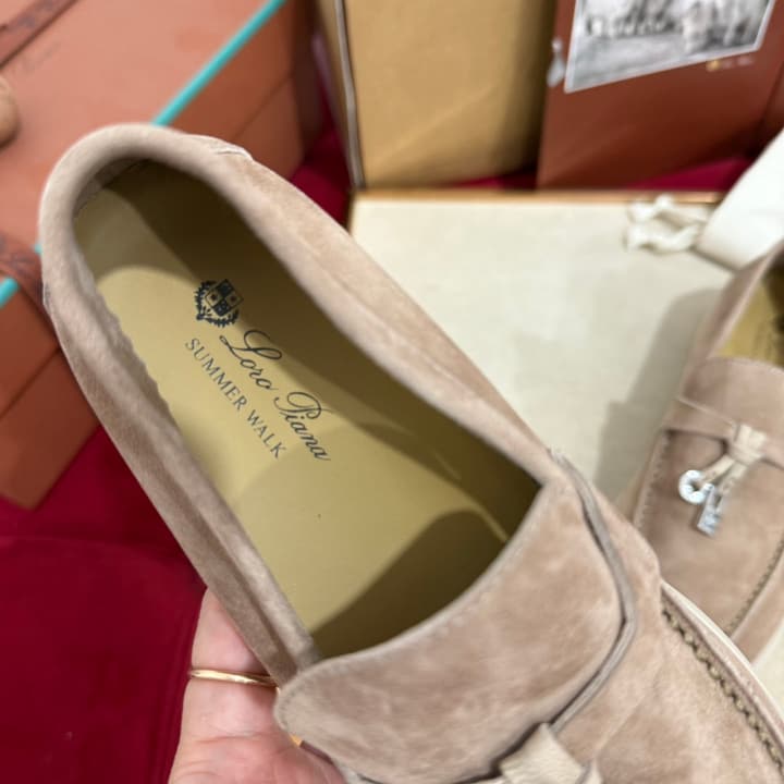 Loro Piana Summer Charms Walk Loafers – Kids Collection in Dusty Lavender Pink