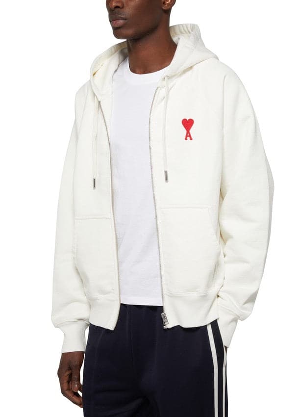 Ami Paris Ami de Coeur Boxy Fit Zip Sweatshirt – Autumn/Winter Collection in Classic Black