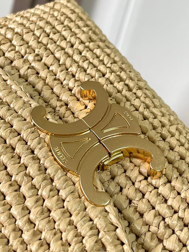 Celine Teen Nino Woven Triomphe Handbag